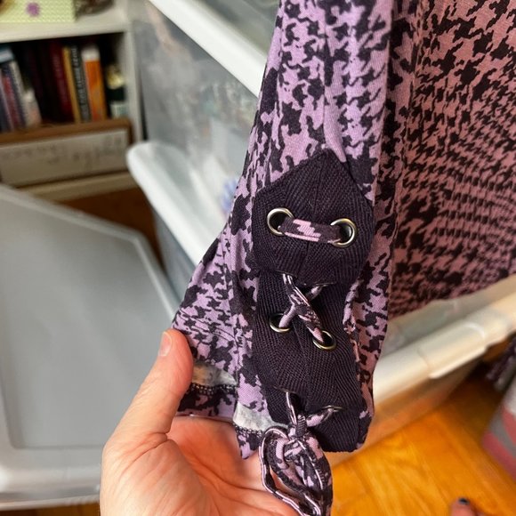 Croft & Barrow 3X Dark and Light Purple 3/4 Length Sleeve Tee - Picture 4 of 7